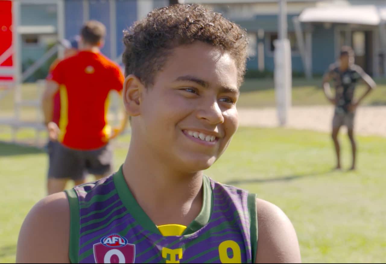 15-year-old Rusia Bann from Thursday Island, says more kids in Cape York and the Torres Strait Islands needed to be exposed to AFL. 
