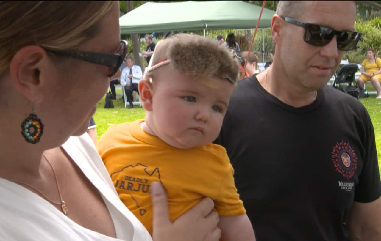 Purdey and husband David Cox with their 6-month-old infant, Boston.
