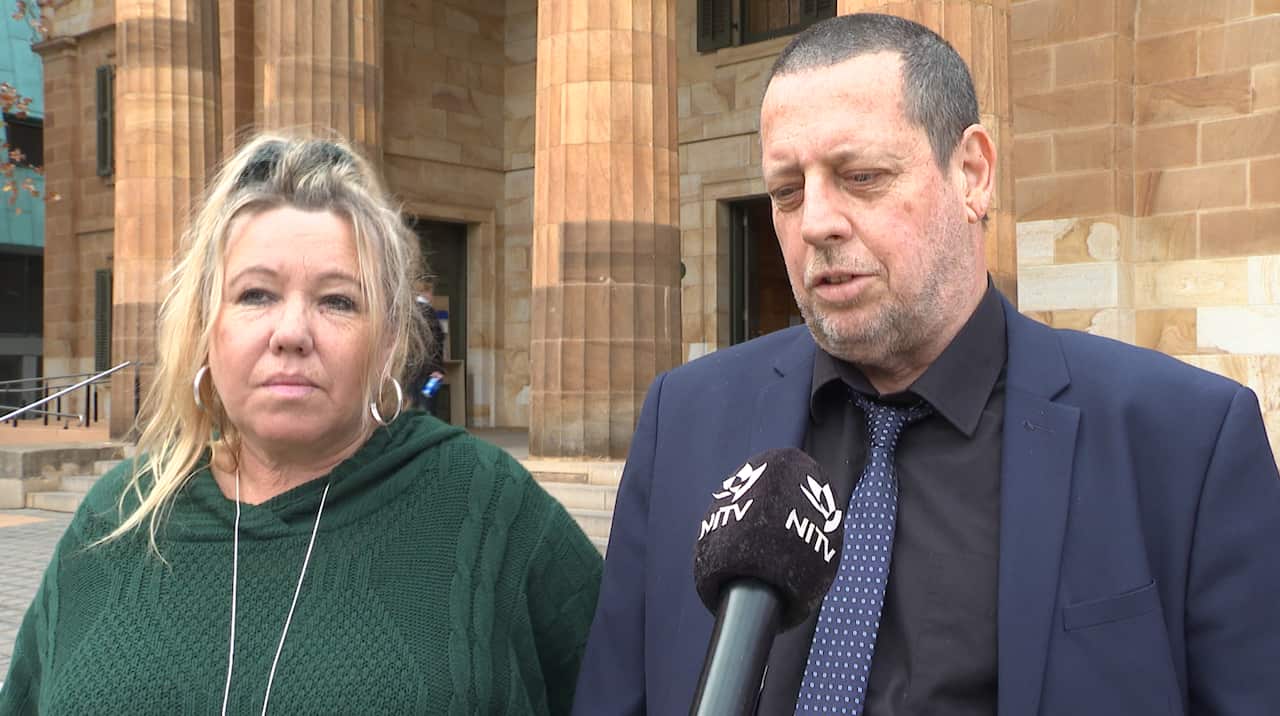 Grandparents, Janet Wells and Steven Egberts speak to NITV News outside of court on Friday.