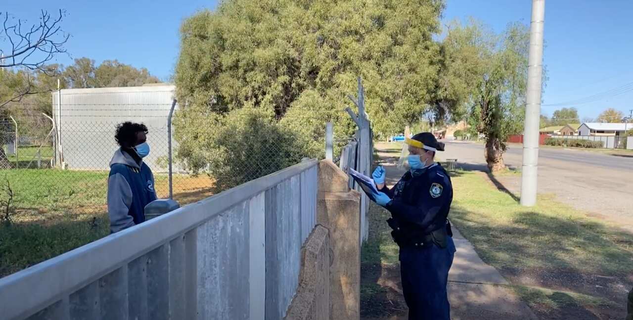 Police check on Wilcannia resident Paulie Murray.