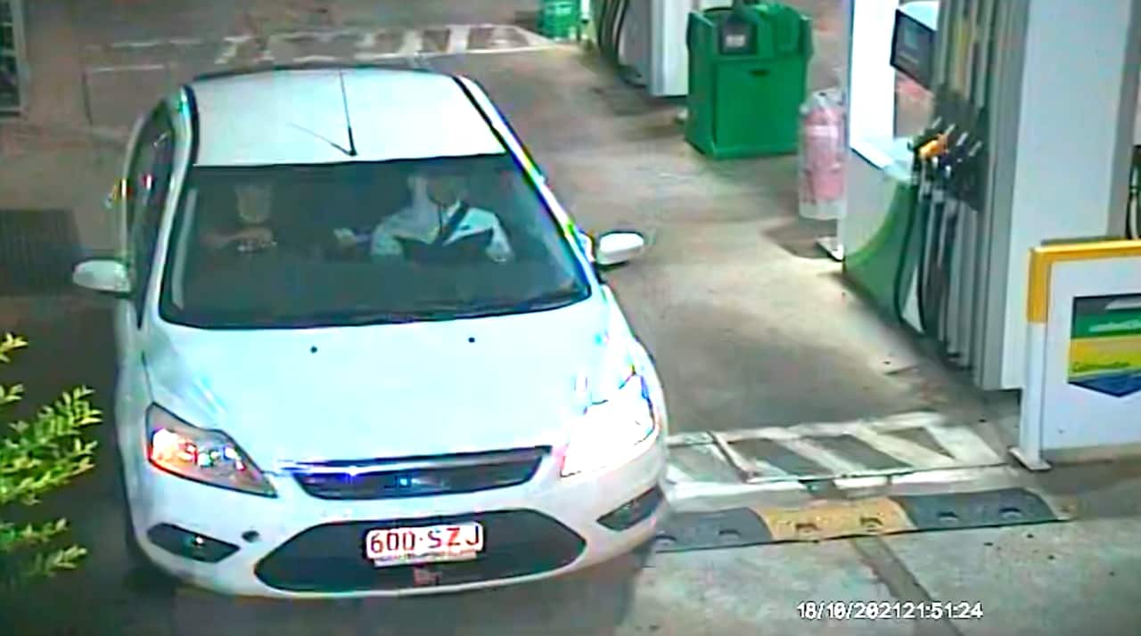 The stolen car registered 600SZJ was seen with at least two occupants in a number of fuel drive-offs near Noccundra.