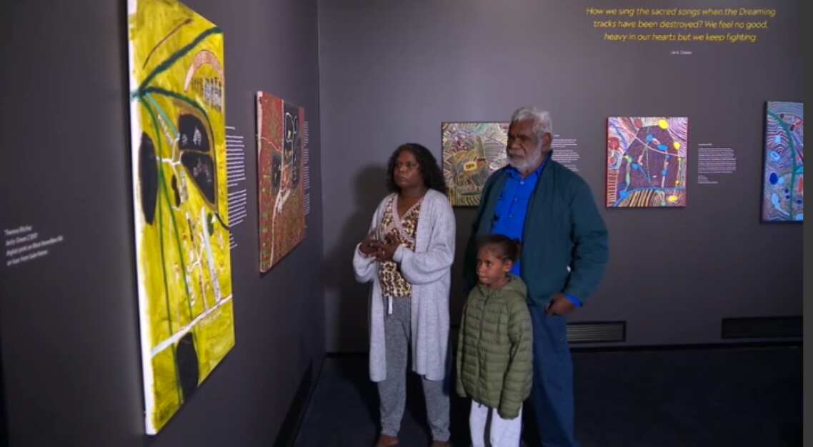 Jack Green and his family at MOAD for the opening of the exhibition.