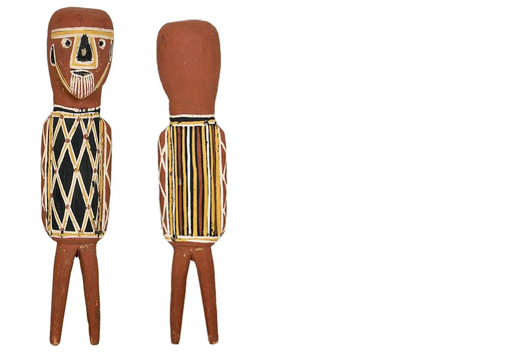 Wooden carved baijini figures