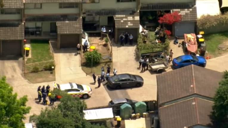 Police swarmed on the Seven Hills home after the shooting