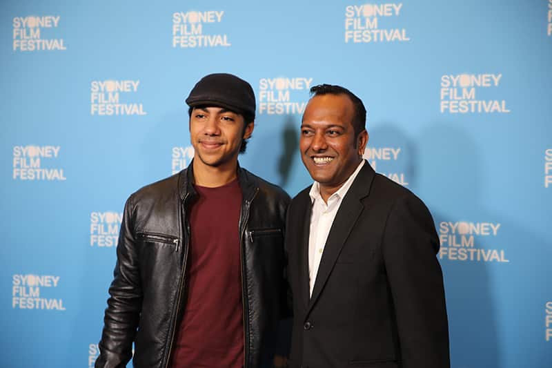 Cleverman star, Hunter Page-Lochard with Sydney Film Festival Director, Nashen Moodley