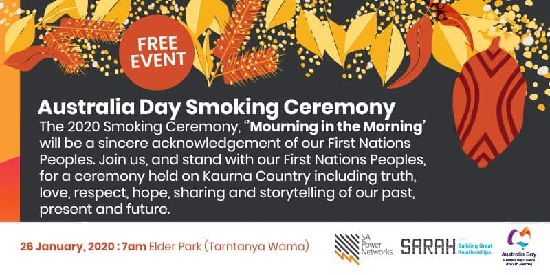 Australia Day Smoking Ceremony Adelaide 2020