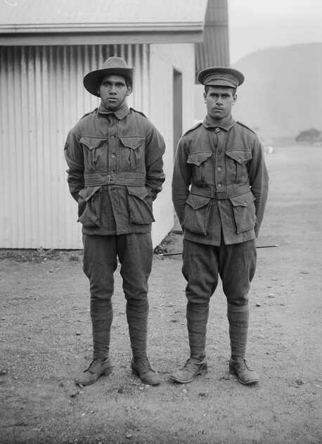 Two Aboriginal servicemen from Cape Barren Island Tasmania