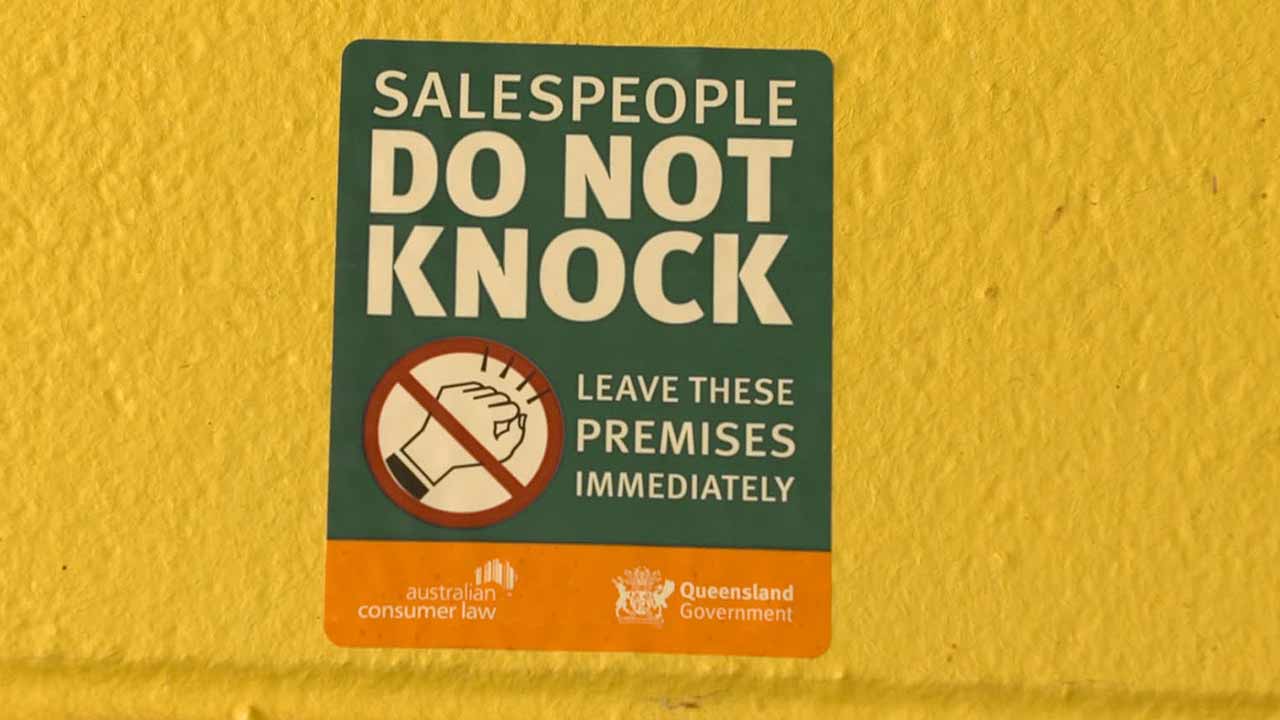 Do not knock sticker