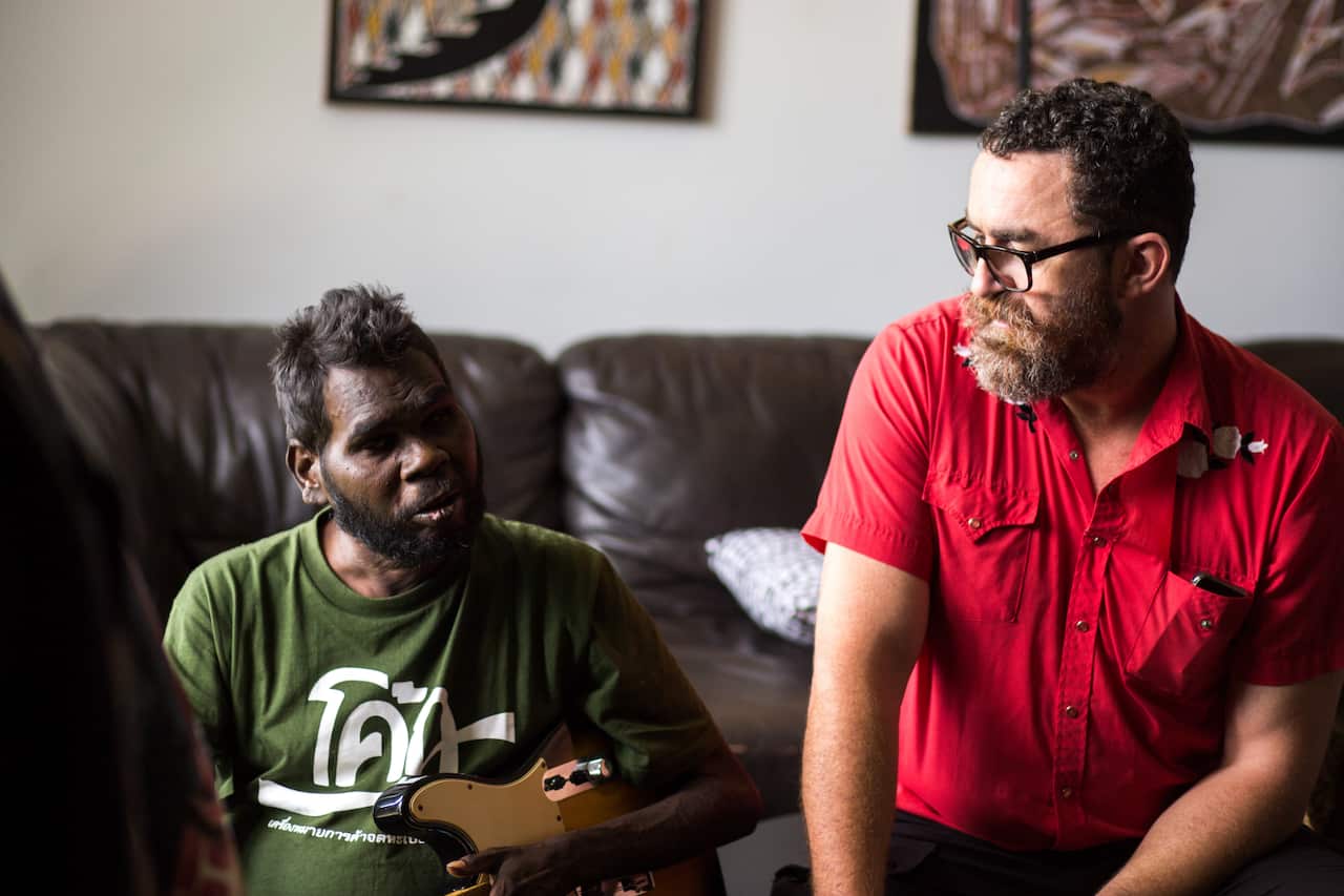 Gurrumul with filmmaker Paul Williams