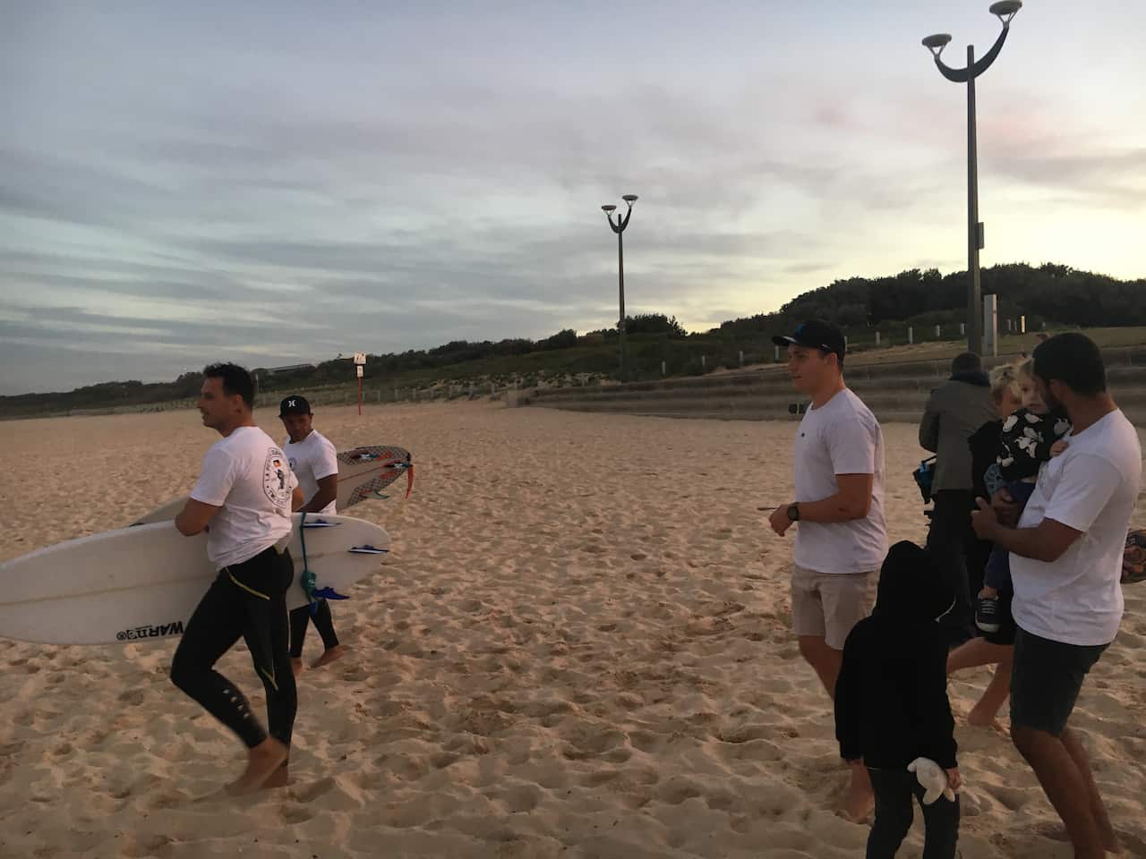 Heading into the water at dusk.