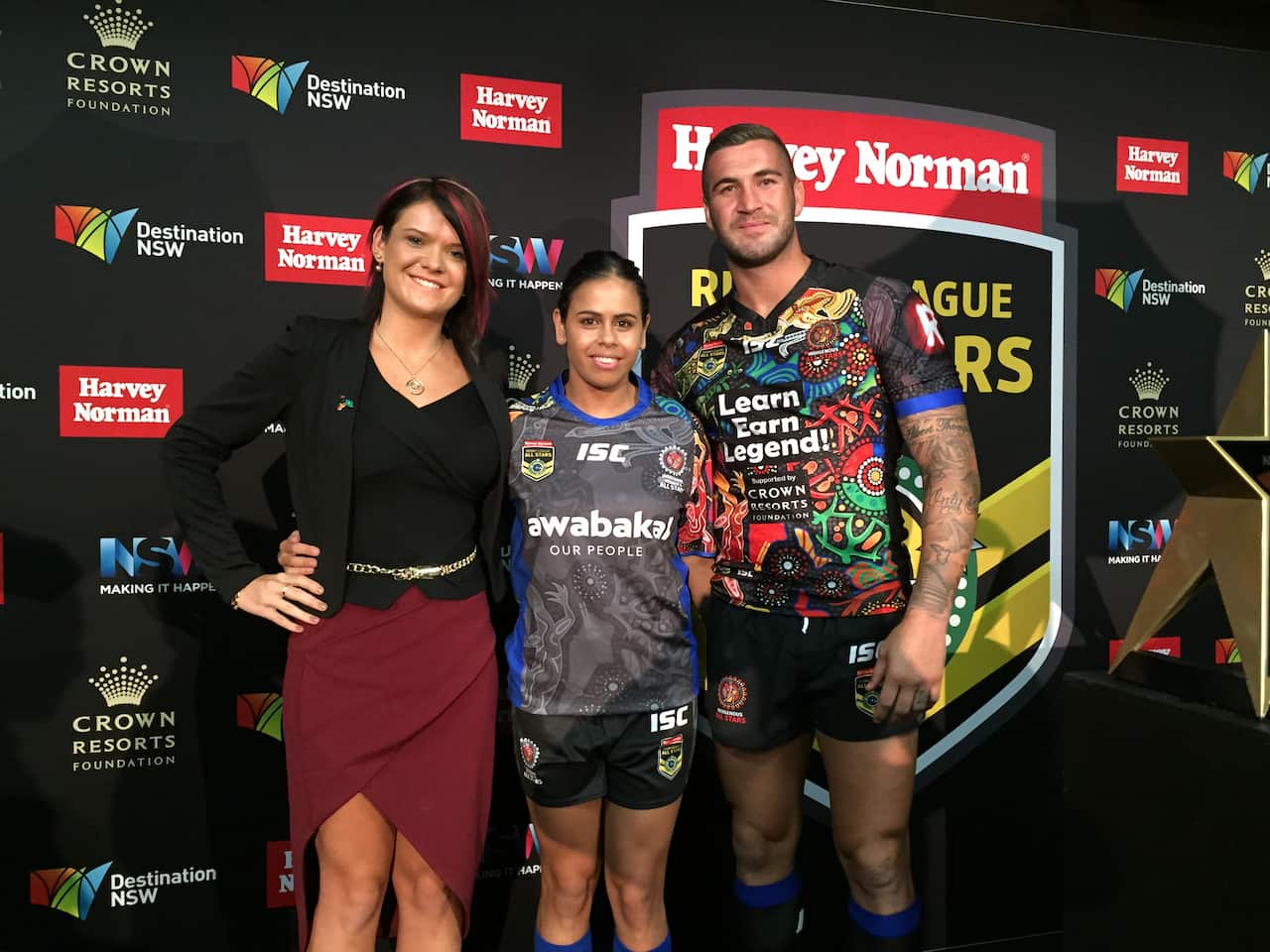 Chern’ee Sutton with Nakia Davis-Welsh and Joel Thompson.