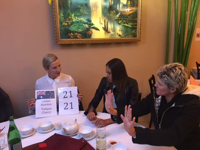 Natalie Cook  with Taliqua Clancy