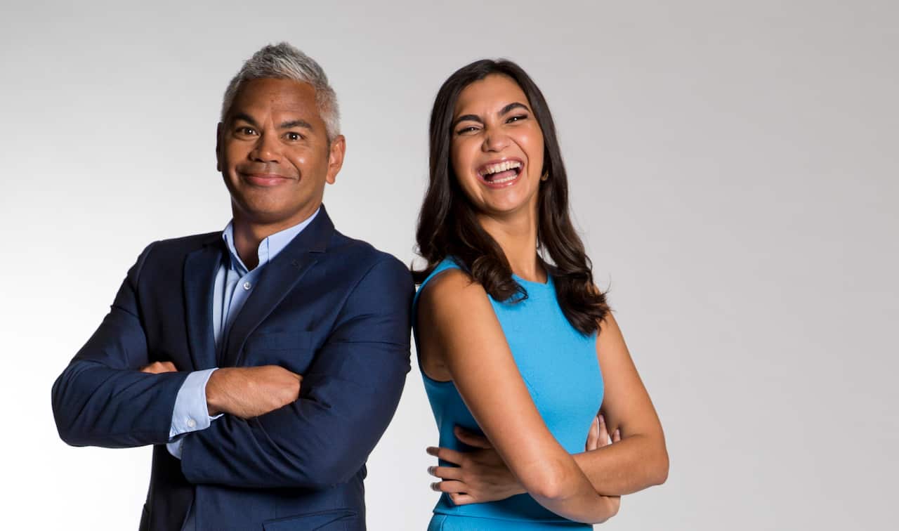 NITV. The Point. Promo shoot with Rachel and JP. Thrusday 8th March 2018. (Ryan Stuart)