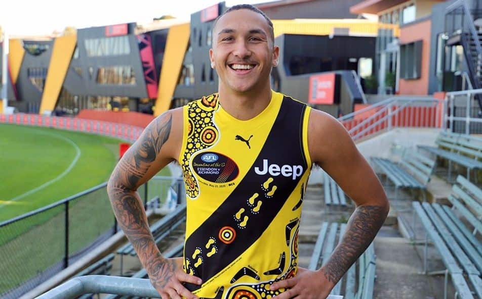 The 2020 Richmond Tigers Indigenous round guernsey.
