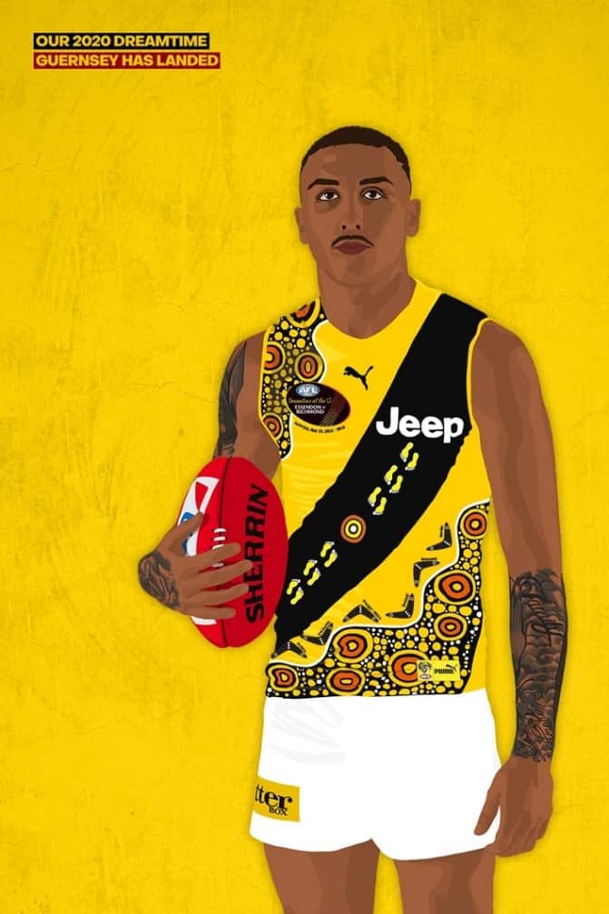 The 2020 Richmond Tigers Indigenous round guernsey.