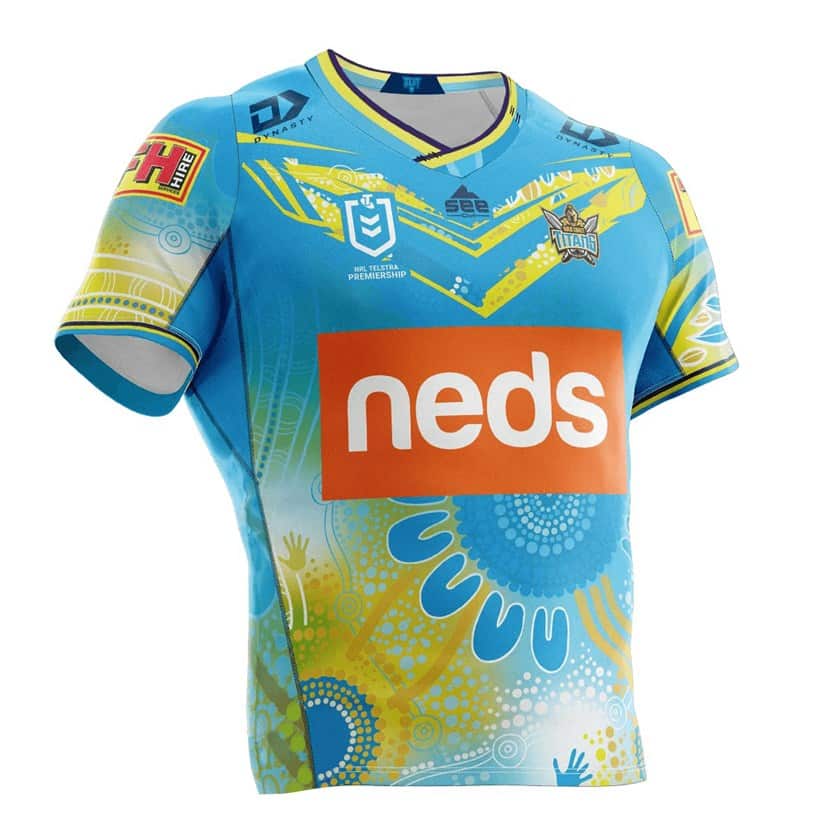 Gold Coast Titan's Indigenous jersey.