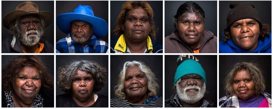 Portraits of some of the artists from Tjala Arts (Photo Credit: Rhett Hammerton).