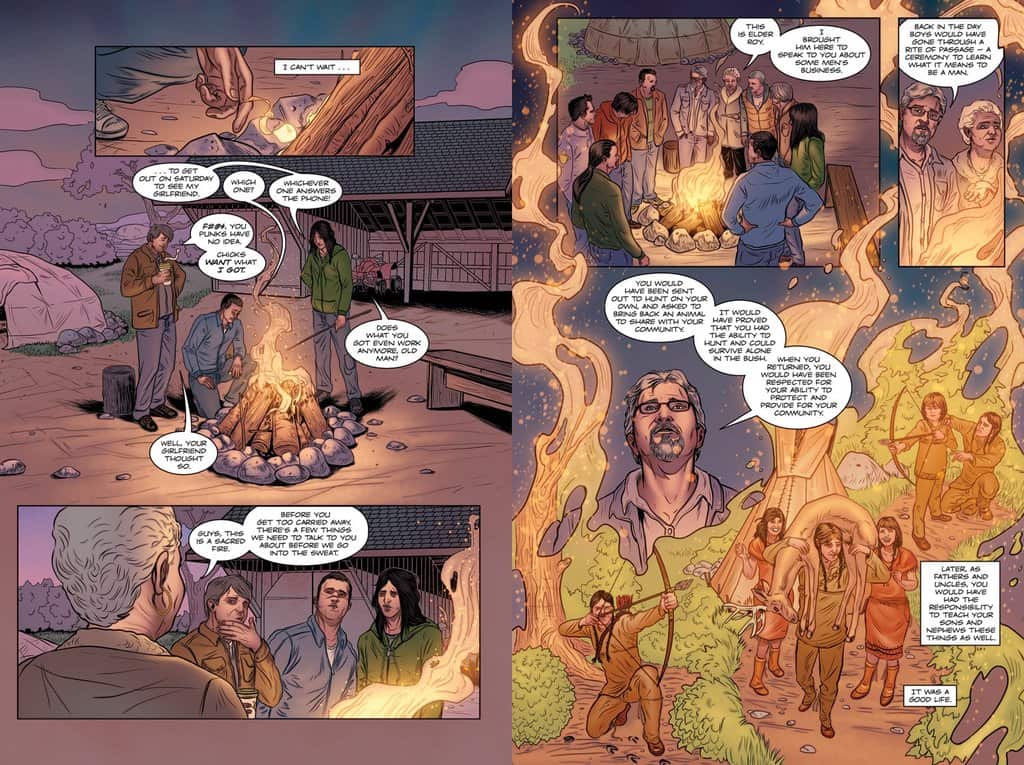 The Outside Circle is an award winning graphic novel from Metis woman Patti Laboucane Benson depicting the harsh realities for many Aboriginal peoples in a post-colonial era