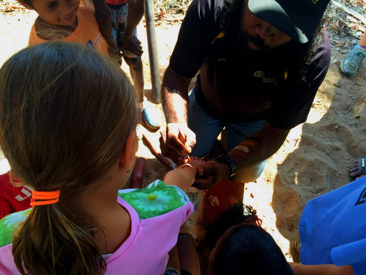 Pudakul Aboriginal Cultural Tours entertain local kids during NAIDOC Week. 