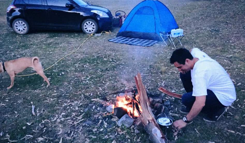 Travis Cardona camping