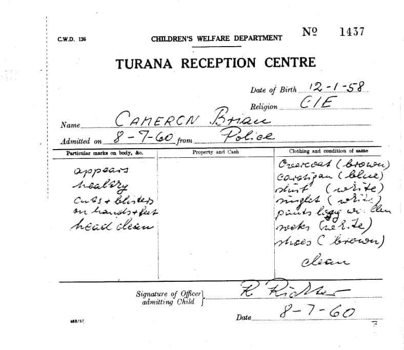 Stolen Generations child welfare record