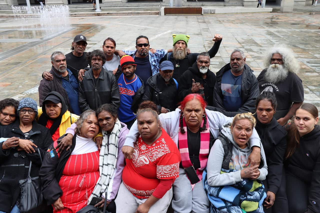 Homeless people rally in Perth