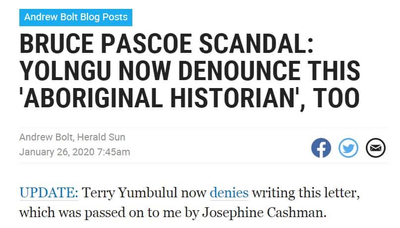 Andrew Bolt updates Blog Post