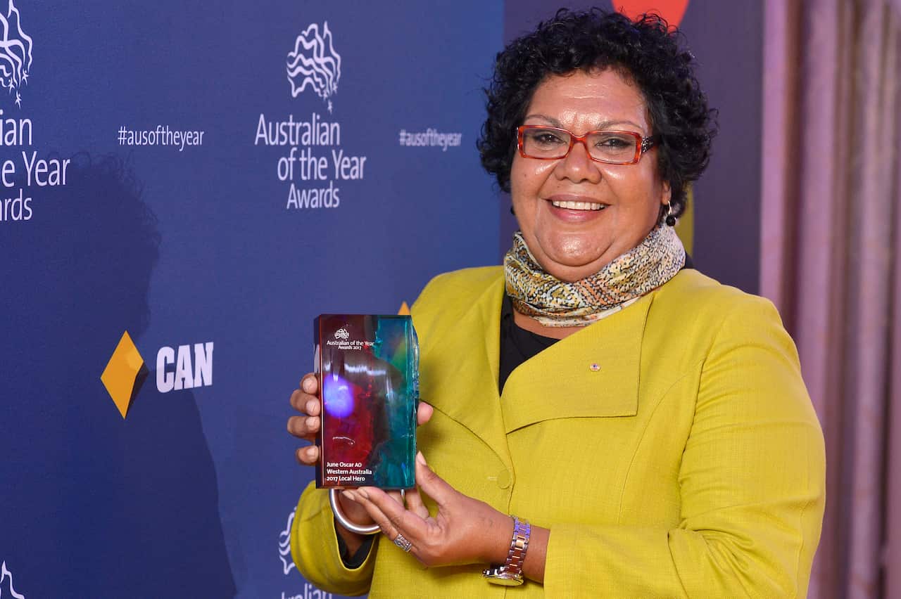 June Oscar at the Australian of The Year Awards Western Australia