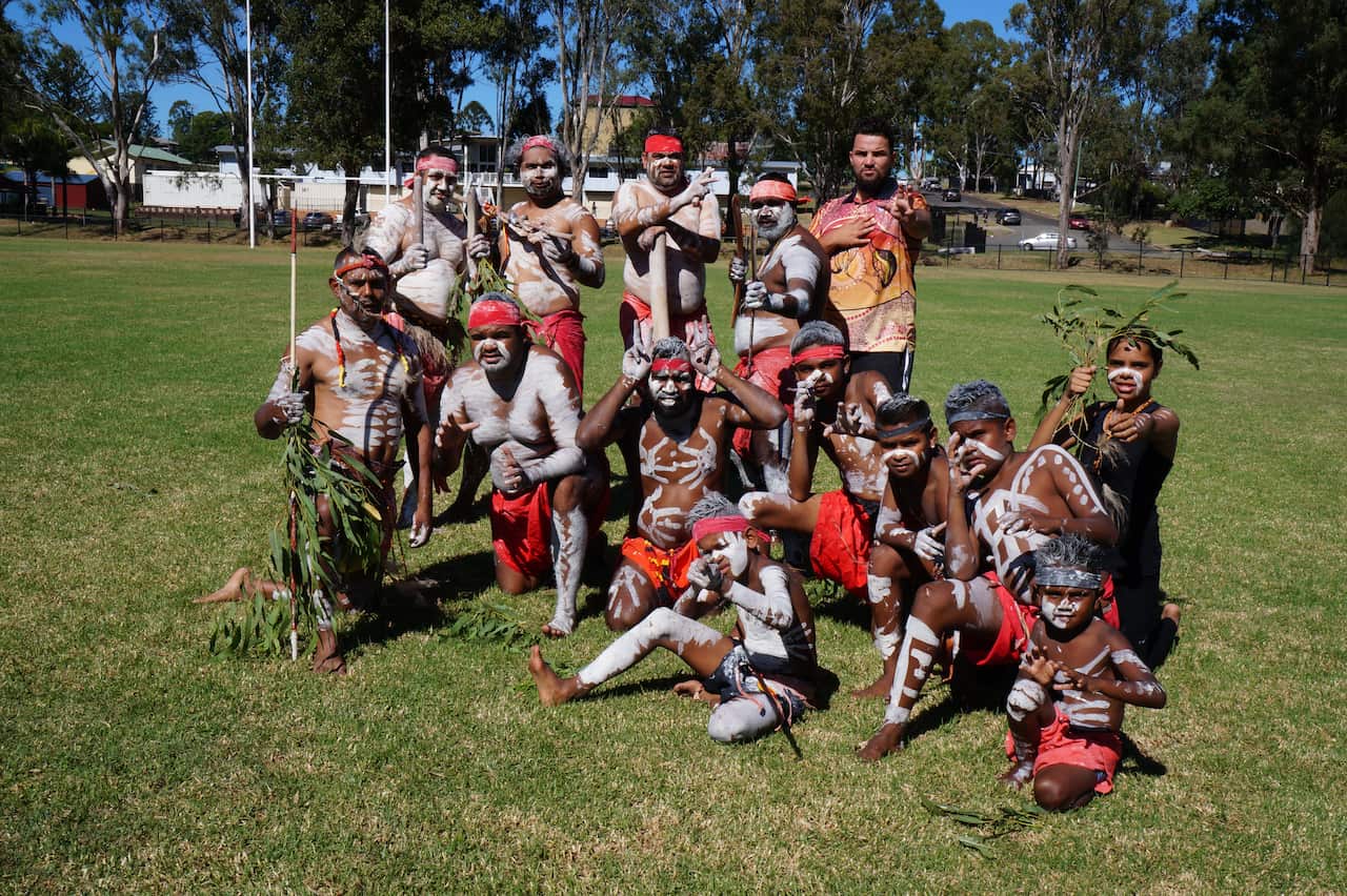 Wakka Wakka Traditional dancers.