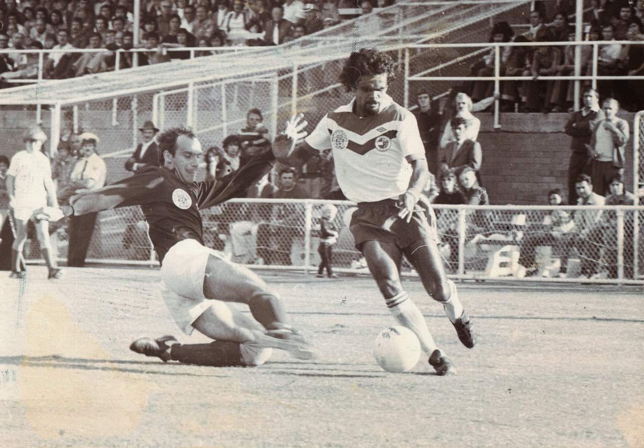 1970s football star Harry Williams in action