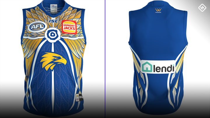 The West Coast Eagles guernsey was designed by artist Darryl Bellotti