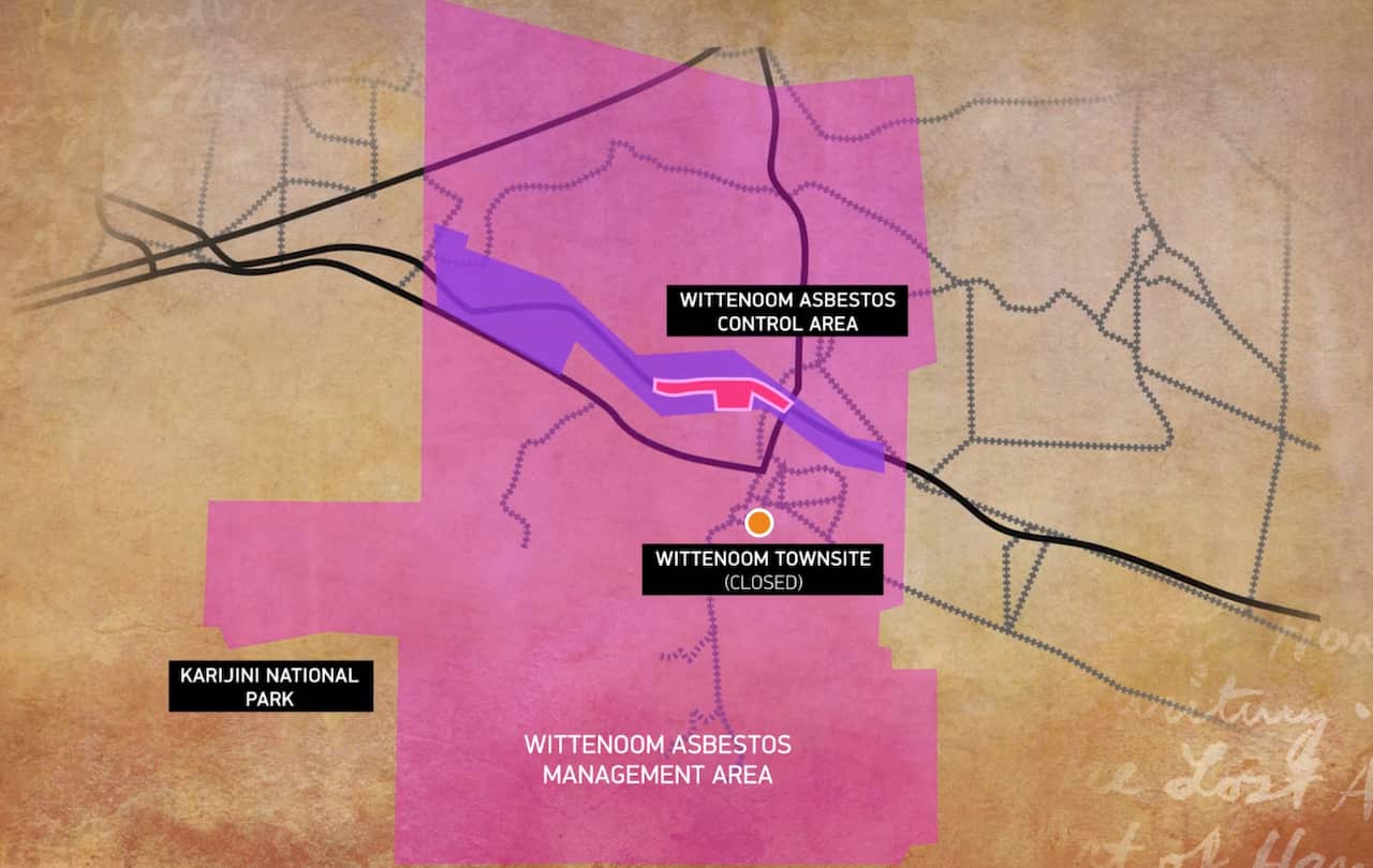 Map of Wittenoom Asbestos Management Area
