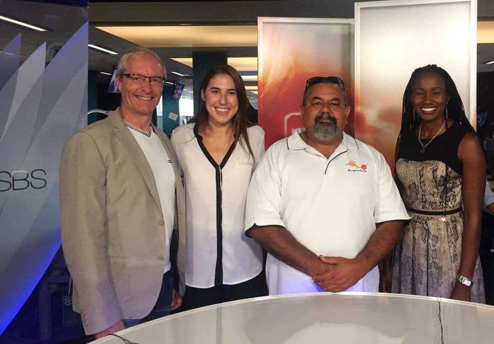 Tara Callinan (second from left) with Lo Spirito Del Pianeta crew