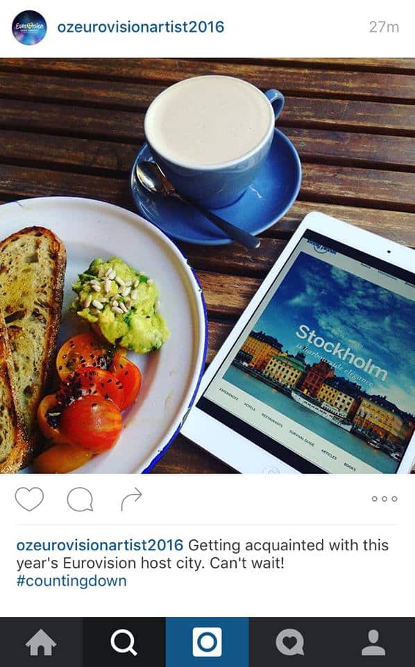 Eurovision Australian Artist clue