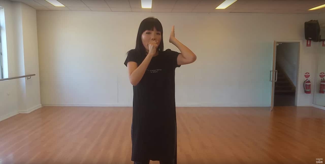 Dami Im at her movement workshop