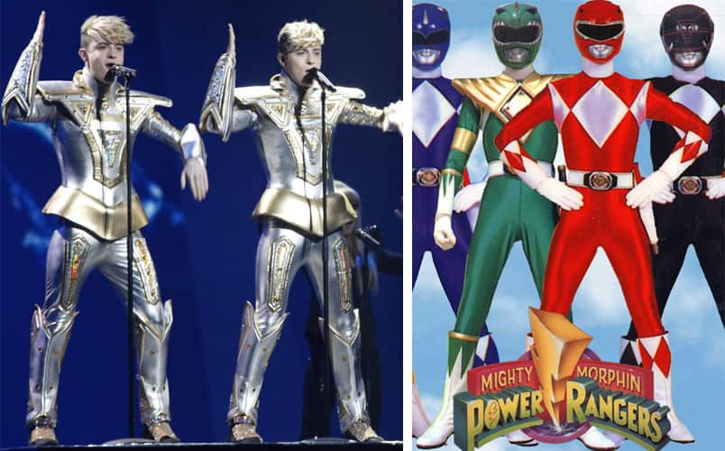 Jedward and Power Rangers
