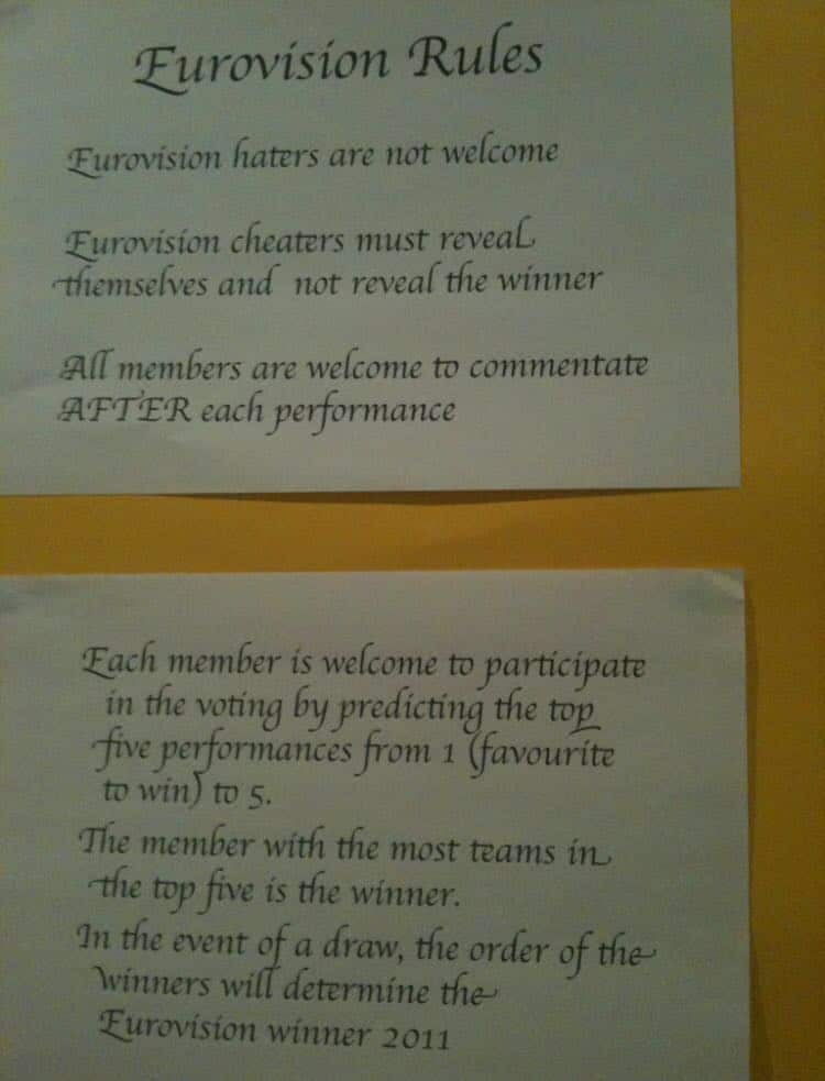 Eurovision rules