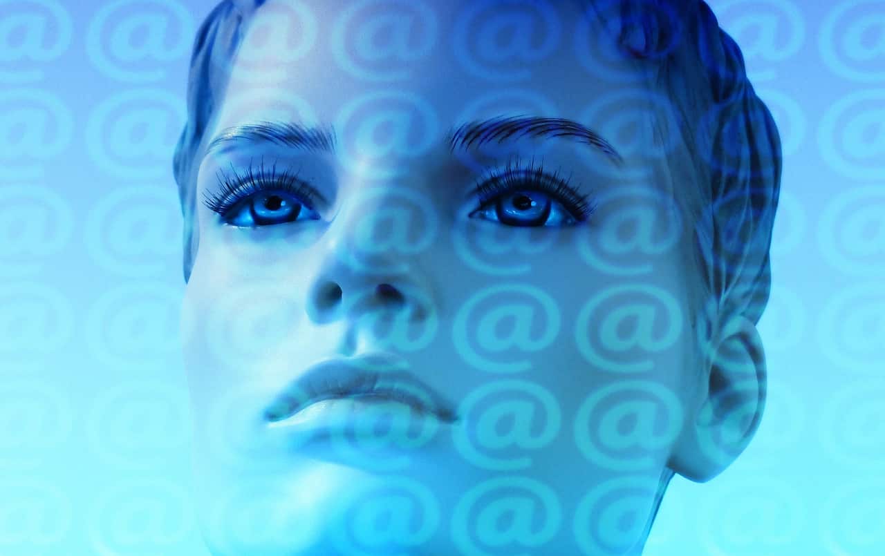 Futuristic tech woman 