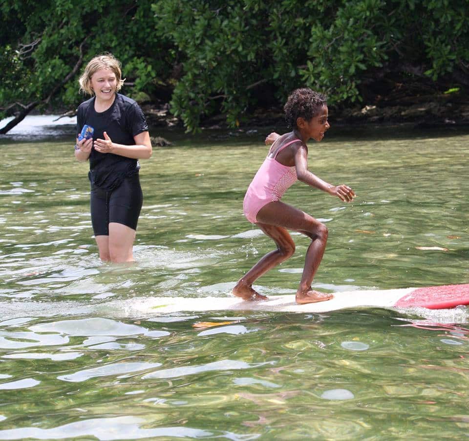 Manus kids surfing