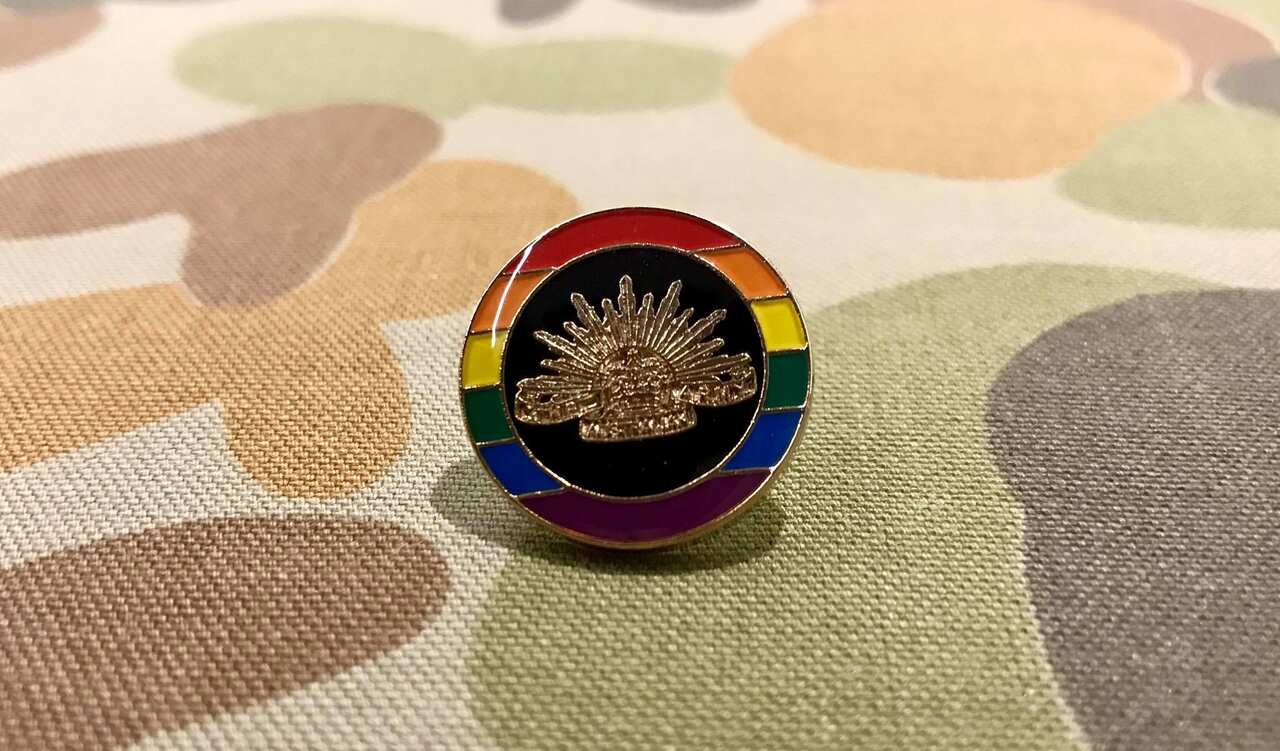 Devine claims the pin offends guidelines on the use of the crest - Army personnel are allowed to wear the pin for the week leading up to Mardi Gras.