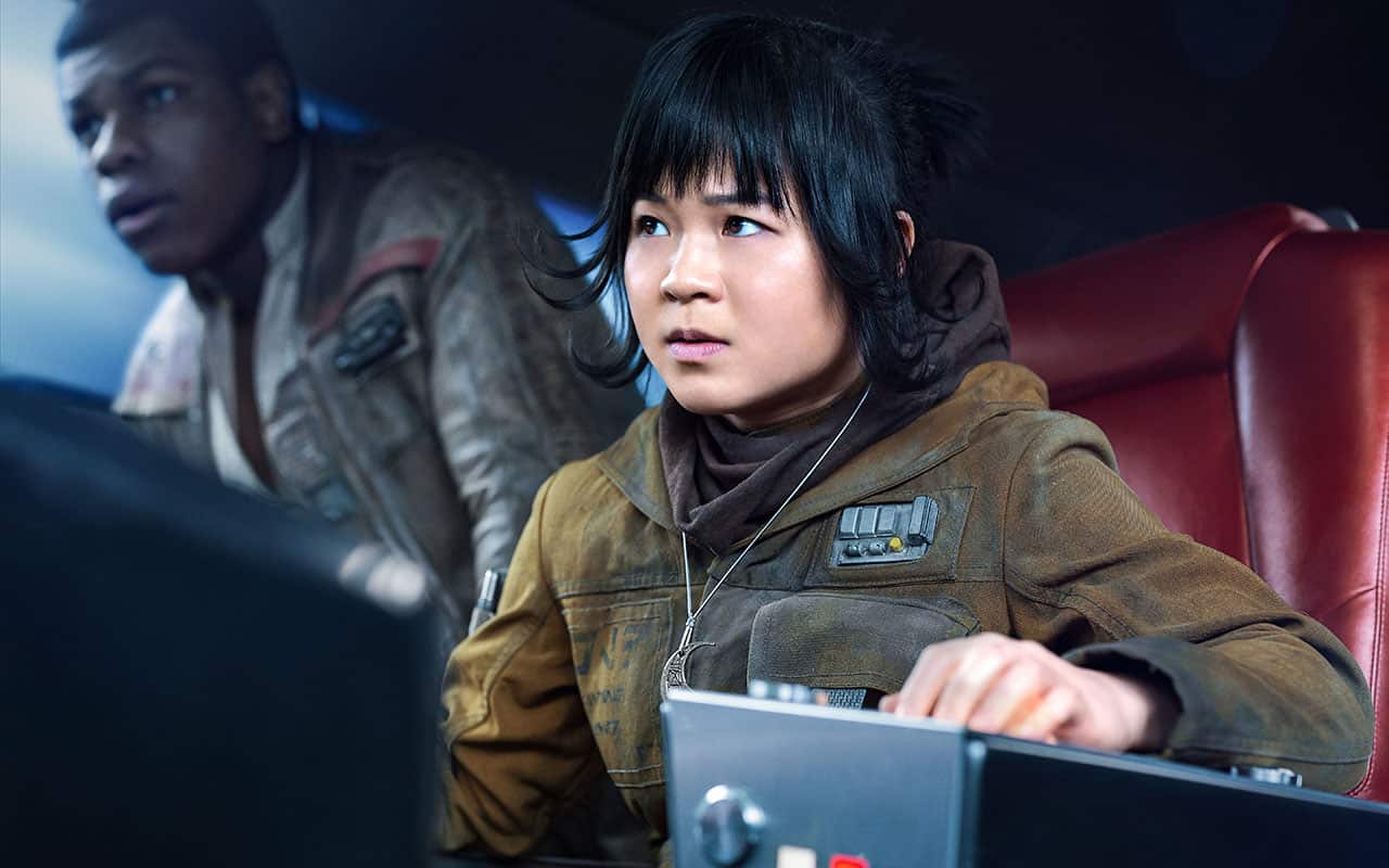 Kelly Marie Tran as Rose and John Boyega as Finn
