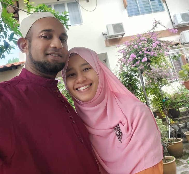 Raidah Shah Idil and her husband