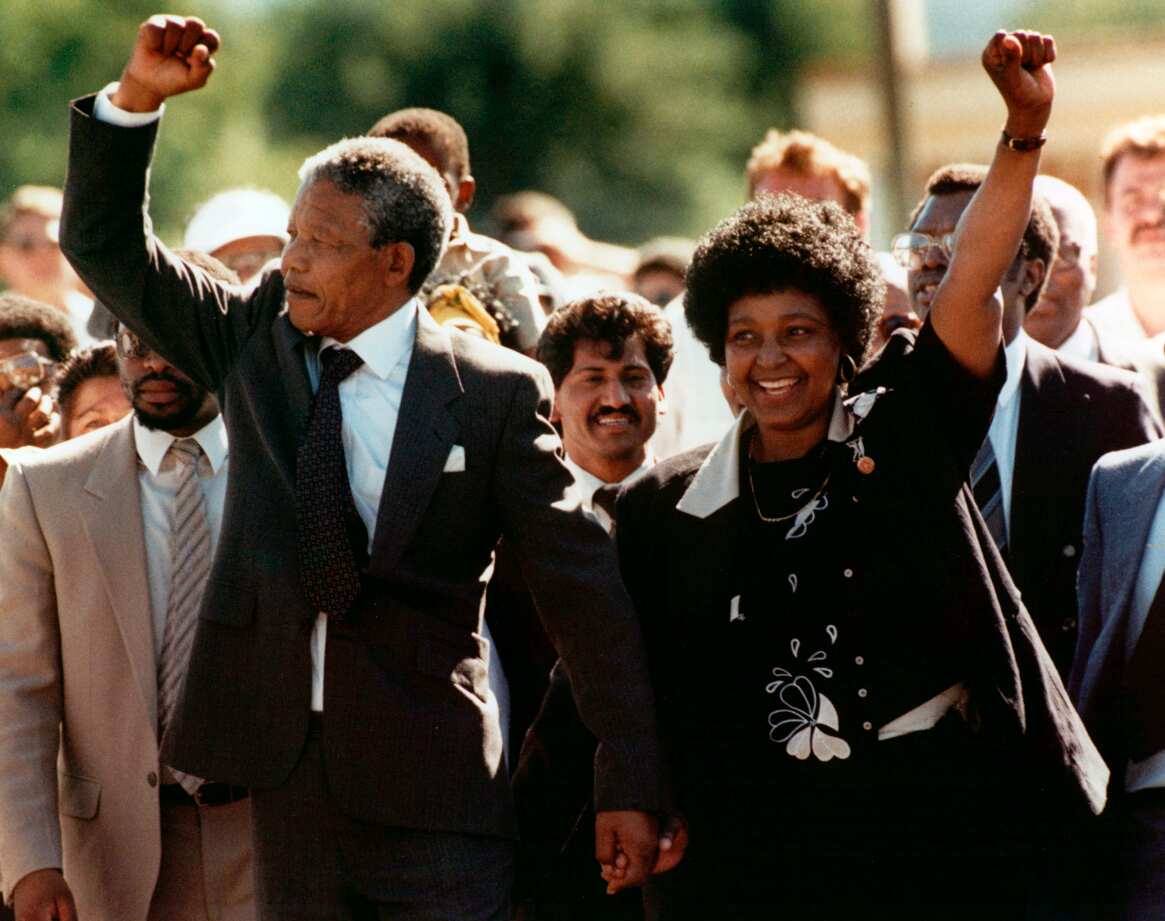 Nelson Mandela and his wife Winnie. 