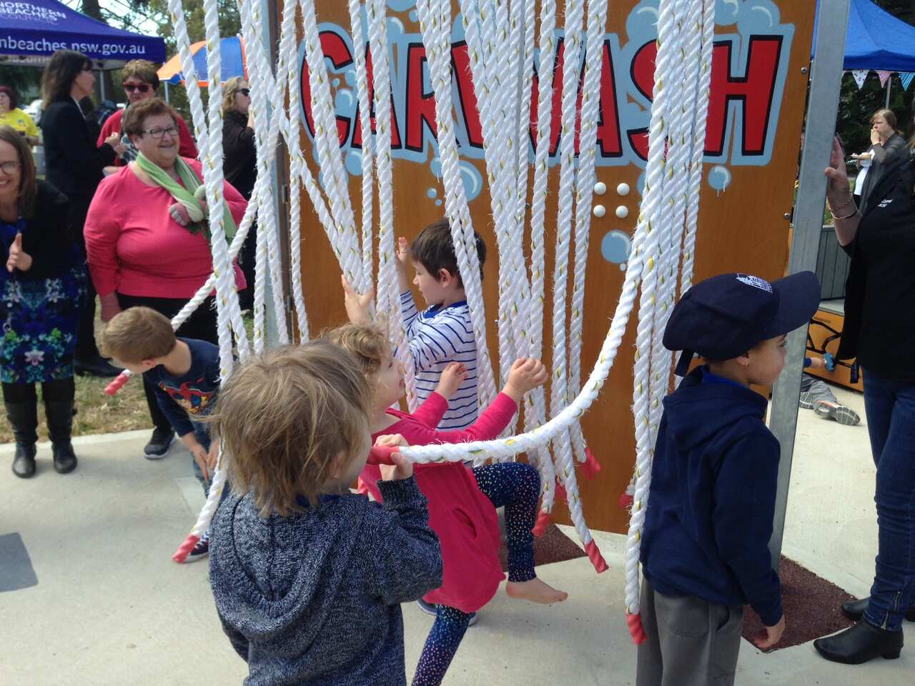 Children of all abilities test out the new Belrose inclusive playground