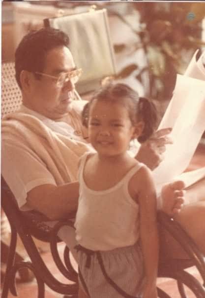 Ala Paredes with her grandpa.