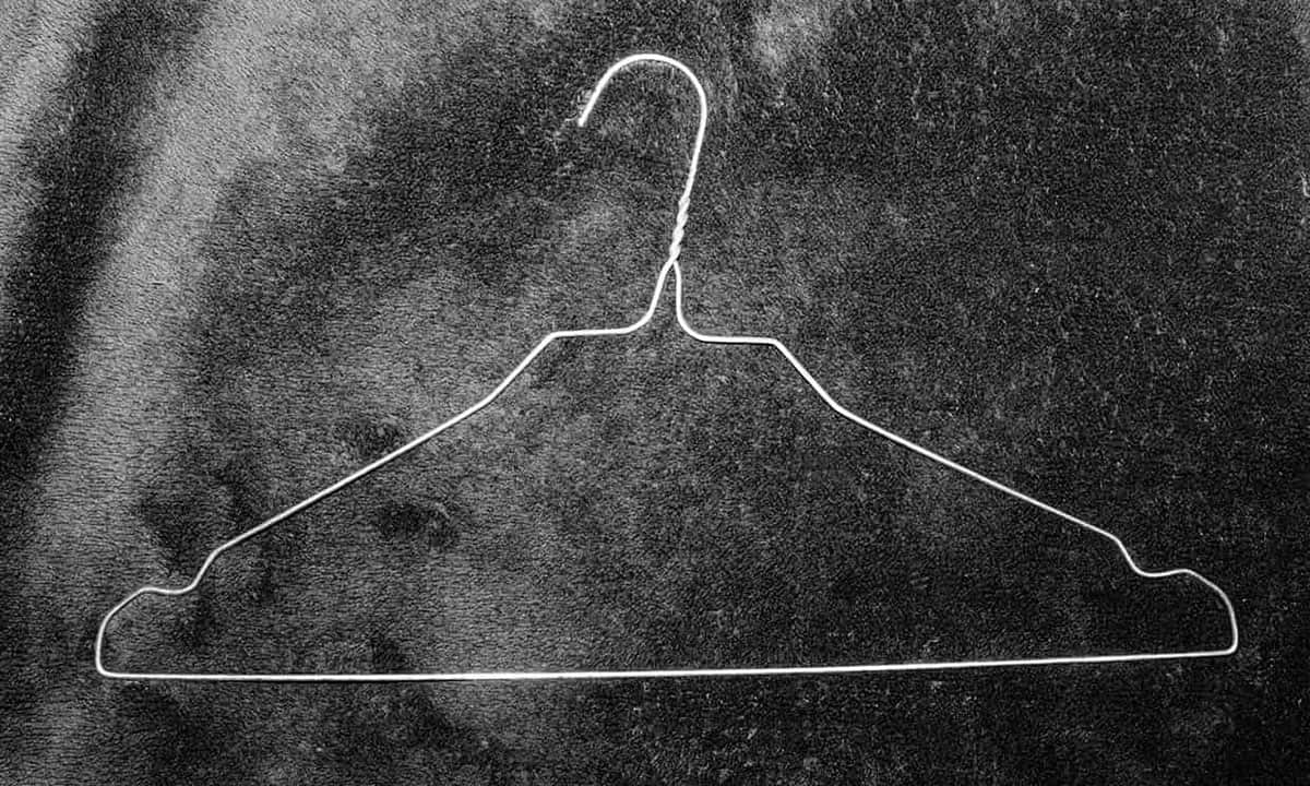Wire coat hanger