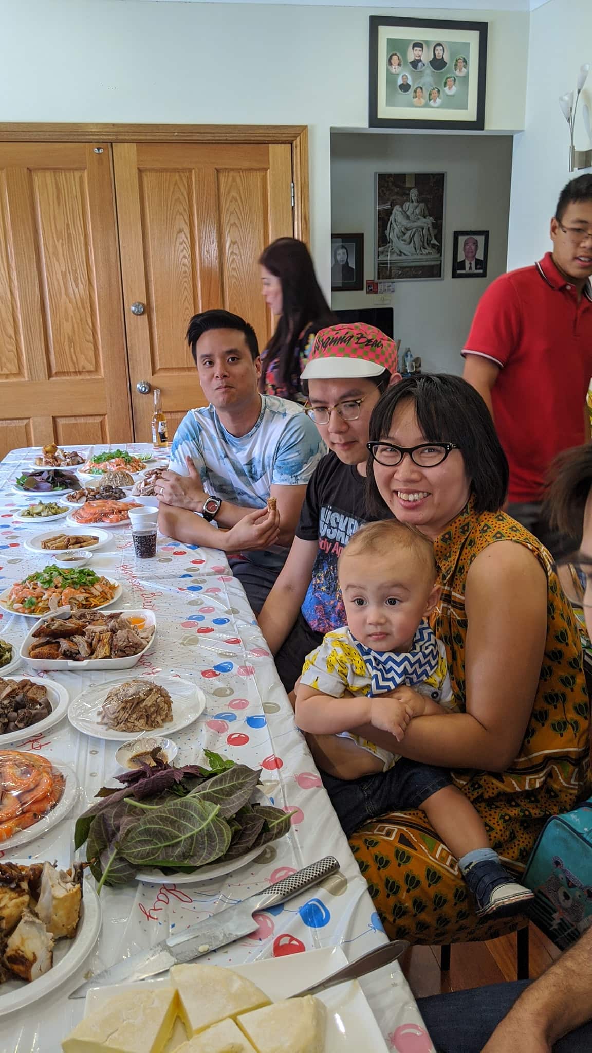 Madalene with her family at Tet