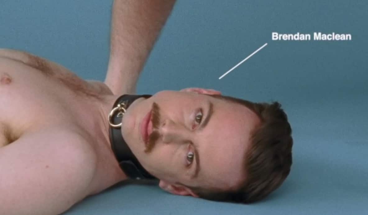 Brendan Maclean stares directly into the camera in the final shot of House of Air.