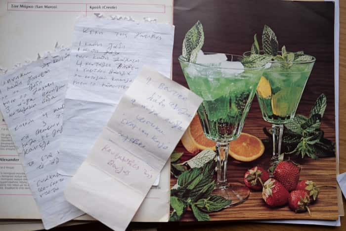 Spiri Tsintziras' Mum’s tselemente, her cooking bible.