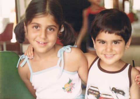 Author Elana and her brother Michael. 